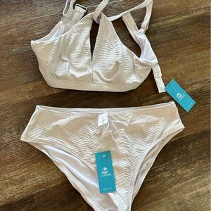 Cupshe size small bathing suits sold together. Tags on
